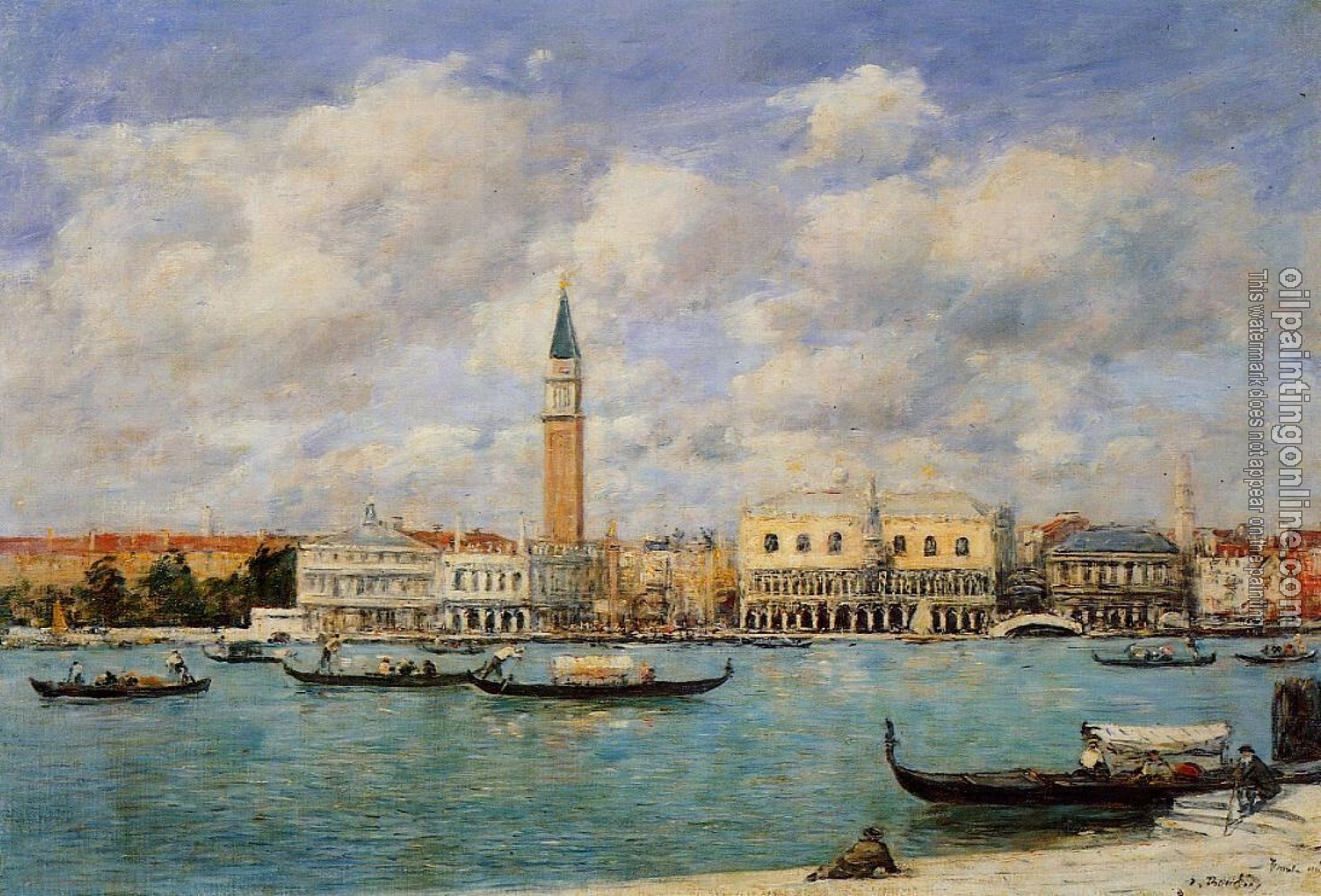 Boudin, Eugene - Venice, the Campanile, View of Canal San Marco from San Gior